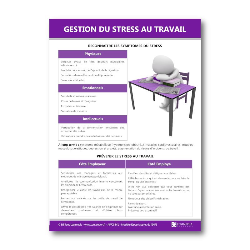 Affichage sur le stress au travail