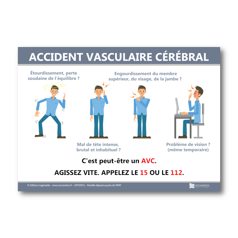 Affichage sur l'accident vasculaire cérébral (AVC)