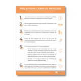 Image : Affichage des précautions d'utilisation des cabines UV en institut de beauté