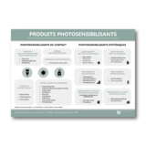 Affichage des produits photosensibilisants en institut de beauté 