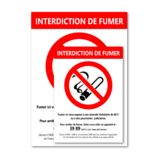 Affichage Interdiction de Fumer - Étiquette à coller