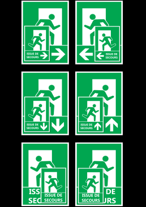 Signalétique "Issues de secours"