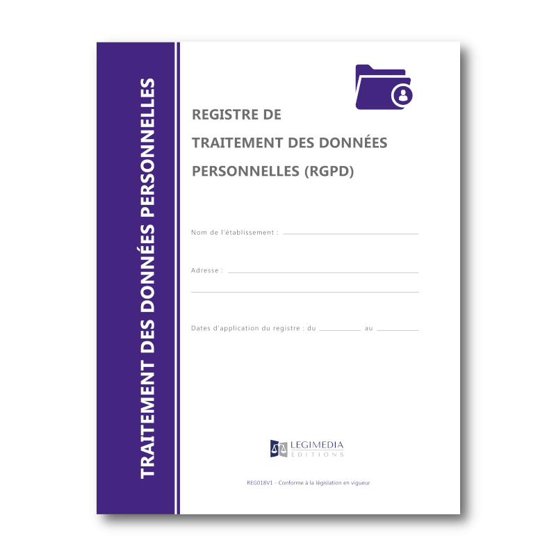 Registre de traitement des données personnelles (RGPD)