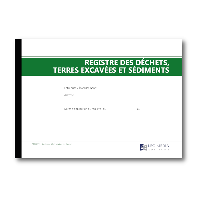 Registre des déchets, terres excavées et sédiments