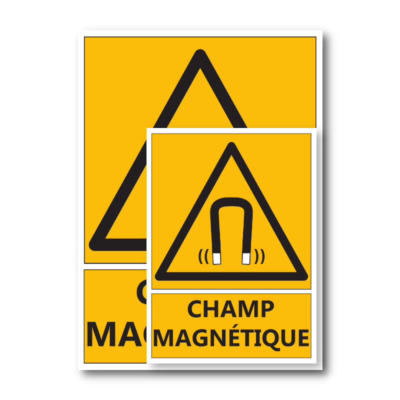 Signalétique "Danger champ magnétique"