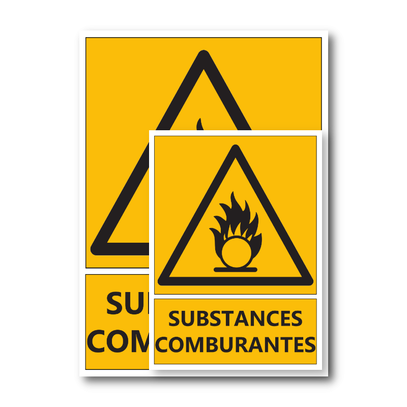 Signalétique "Danger substances comburantes"