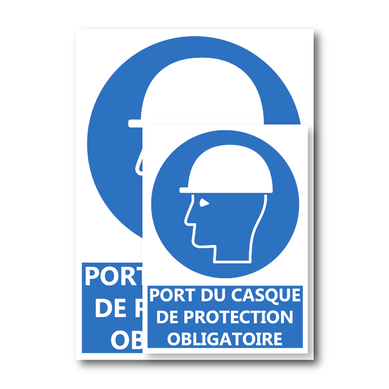 Signalétique "Port du casque de protection obligatoire"