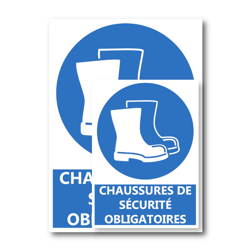 Signalétique "Chaussures de sécurité obligatoires"