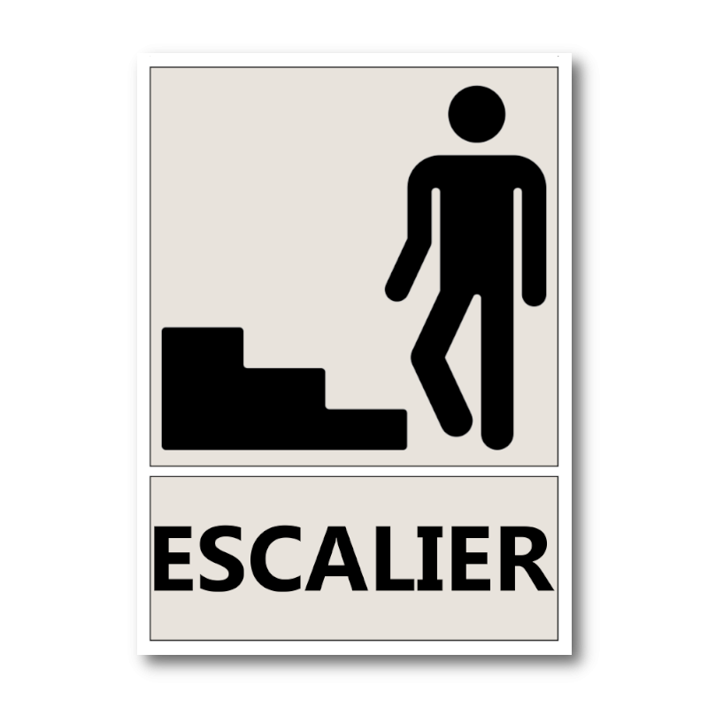 Signalétique "Emplacement des escaliers"