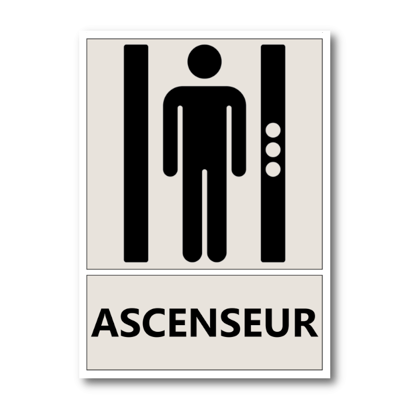 Signalétique "Emplacement des ascenseurs"