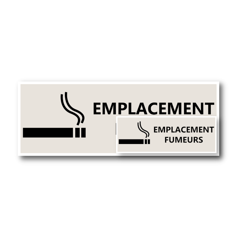 Signalétique "Emplacement fumeurs" - Format rectangle