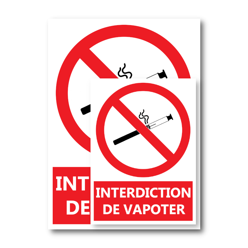 Signalétique "Interdiction de vapoter"