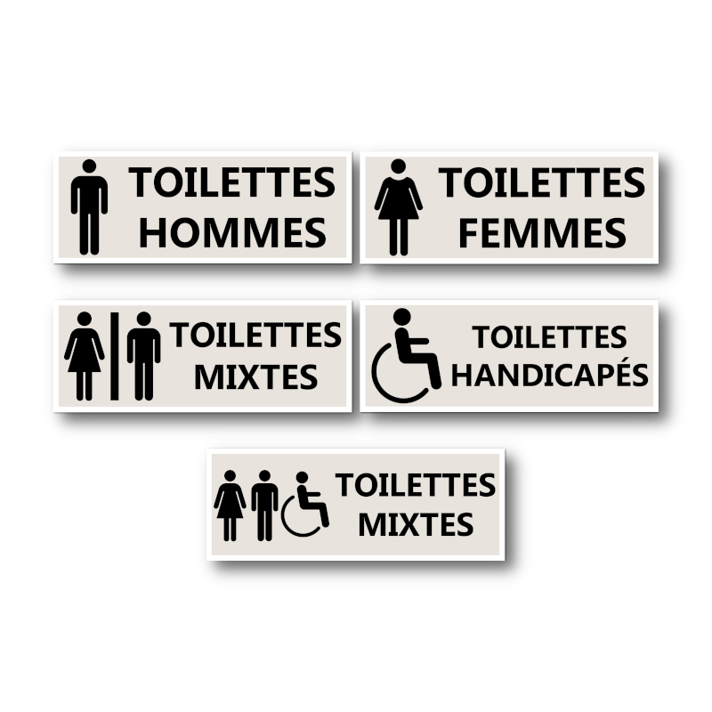 Signalétique "Toilettes" - Format rectangle