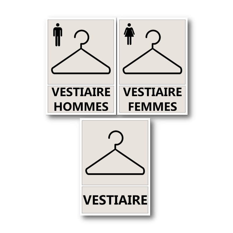 Signalétique d'Information "Vestiaire"