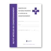 Illustration de Registre des matières premières et des articles de conditionnement