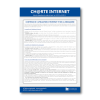 Panneau d'affichage de la charte internet