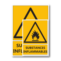 Signalétique "Danger substances inflammables"