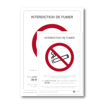 Illustration de Affichage Interdiction de Fumer - Étiquette à coller