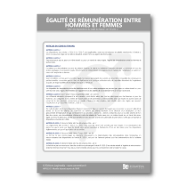 Illustration de Panneau d'affichage des textes d'égalité de rémunération hommes / femmes