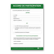 Illustration de Panneau d'affichage des accords de participation