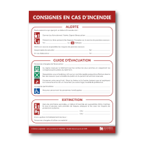 Illustration de Panneau d'affichage des consignes de sécurité incendie