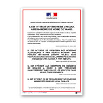 Illustration de Affichage Protection des mineurs et Répression de l'ivresse publique - Sur place
