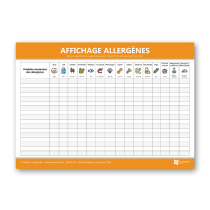 Illustration de Panneau d'affichage des allergènes
