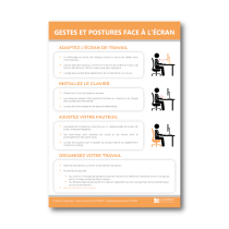 Illustration de Affichage gestes et postures face à l'écran
