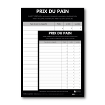 Illustration de Affichage du prix du pain en boulangerie