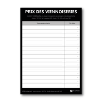 Illustration de Affichage du prix des viennoiseries