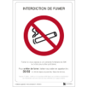 Affichage Interdiction de Fumer - Étiquette à coller