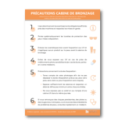 Affichage des précautions d'utilisation des cabines UV en institut de beauté 