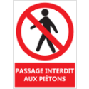 Signalétique "Passage interdit aux piétons"