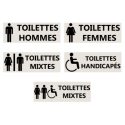 Signalétique "Toilettes" - Format rectangle