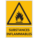 Signalétique "Danger substances inflammables"