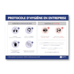 Affichage Protocole d'hygiène en entreprise