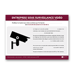Affichage Entreprise sous vidéosurveillance