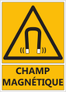 Signalétique "Danger champ magnétique"