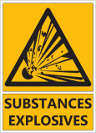 Signalétique "Danger substances explosives"