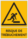 Signalétique "Risque de trébuchement"