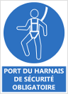 Signalétique "Port du harnais de sécurité obligatoire"