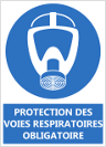Signalétique "Protection obligatoire des voies respiratoires"