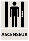 Signalétique "Emplacement des ascenseurs"