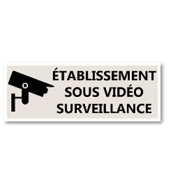 Panneau picto Attention locaux sous vidéo-surveillance - PVC - A3