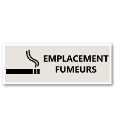 Signalétique "Emplacement fumeurs" - Format rectangle