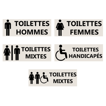 Signalétique "Toilettes" - Format rectangle