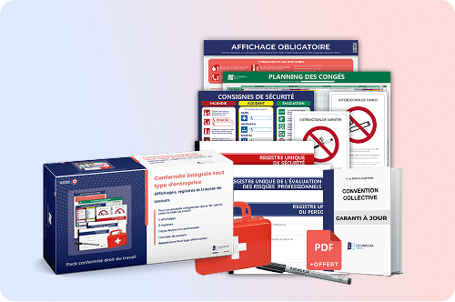 Pack Mise en Conformité intégrale toutes entreprises - 5 affichages et 3 registres obligatoires