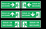 Signalétique "Issues de secours" - Format rectangle