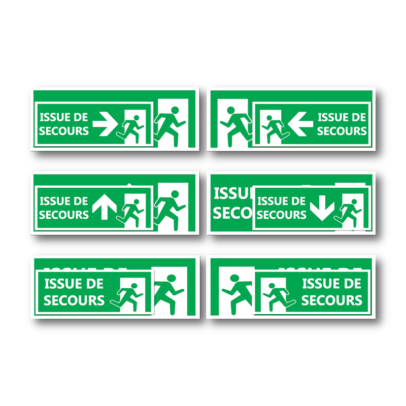 Signalétique "Issues de secours" - Format rectangle