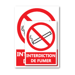 Signalétique interdiction de fumer